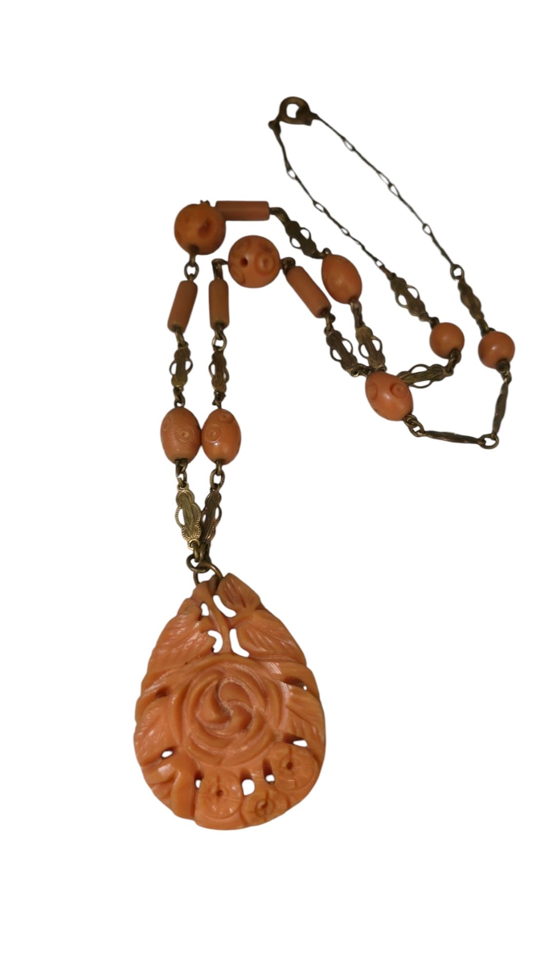 STUNNING ART DECO CELLULOID PENDANT NECKLACE (1 of 6)