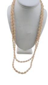 VINTAGE HAND KNOTTED 60" FLAPPER GLASS NECKLACE