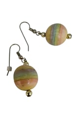 VINTAGE PORCELAIN /CERAMIC PIERCED EARRINGS