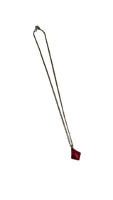 VINTAGE RED CRYSTAL DROP NECKLACE