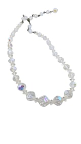VINTAGE FACETED CRYSTAL 15" NECKLACE