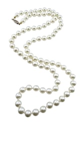 VINTAGE FAUX KNOTTED PEARL NECKLACE