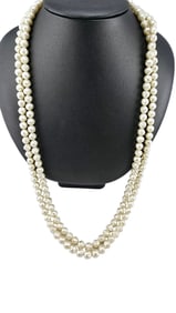 VINTAGE LING DIMPLED PEARL WITH BOX CLASP