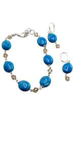 VINTAGE GLASS AND CRYSTAL BRACELET SET