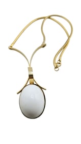 VINTAGE 70S ACRYLIC MCM PENDANT NECKLACE ON CHAIN