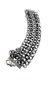 VINTAGE 5 CHAIN HEM/SILVER BRACELET