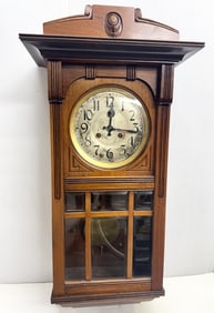 Gustav Becker Oak Box Case Wall Clock