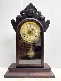 Antique E. Ingraham Co. Bristol Conn. USA Mantle Clock
