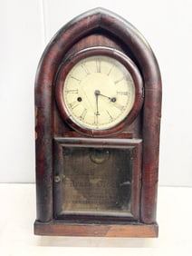 Antique eight day and 30 hour brass clock WM. L. Gilbert & Co. Beehive Mantle Clock