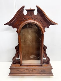 Antique estate wood mantle parlor clock case