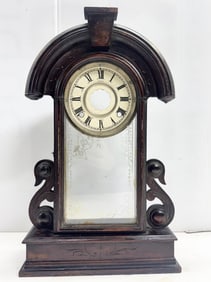 Antique wood parlor mantle clock case