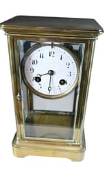 ANTIQUE AD MOUGIN DEUX MEDAILLE FRENCH 1800S REGULATOR MANTEL CLOCK