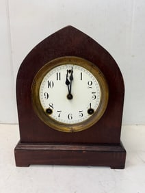 Antique Sessions Beehive Shelf Mantle Wood Clock