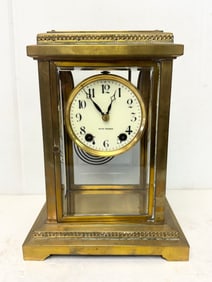Antique Seth Thomas Crystal Regulator Mantle Clock