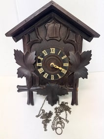 Antique Wood West Germany Cuckoo Wall Clock