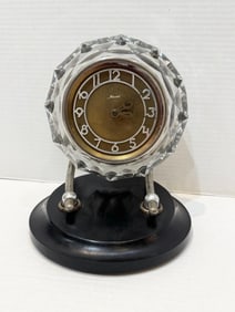 Vintage MAJAK MAYAK Crystal Chrome Mantle Clock