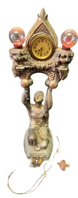 Antique Art Deco Clock Lamp