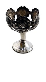 VINTAGE SIGNED TARCO? STERLING ELABORATE CUPHOLDER