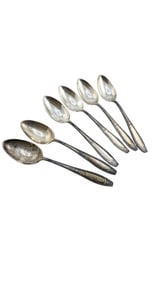 VINTAGE STERLING HALLMARKED RW HEAVY SET OF 6 TABLE BAGS