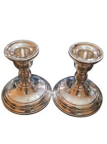 VINTAGE EL-SIL-CO WEIGHTED 3057 CANDLE STICKS