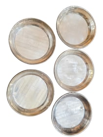 5 SMALL ETCHED MINI STERLING PLATES