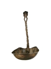 VINTAGE STERLING DECORATIVE GRAVY LADLE WITH INITIAL