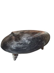 UNIQUE MCM SILVER (800) FOOTED SHELL DISH