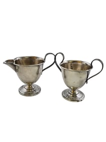 VINTAGE PILGRIM STERLING CREAM AND SUGAR SET