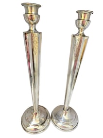 VINTAGE STERLING TALL WEIGHTED CANDLESTICKS