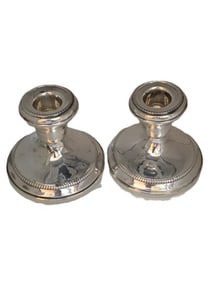 VINTAGE STERLING WEIGHTED CANDLESTICKS