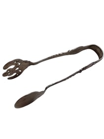 ANTIQUE HALLMARKED ELABORATE STERLING TONGS