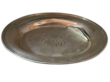 ANTIQUE 925 STERLING FINE SILVER #09029 MARKED PLACE CARD HOLDER WITH INTIALS