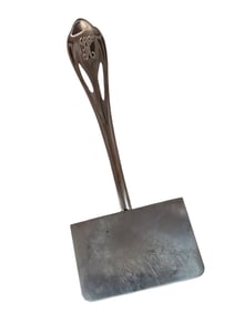 ANTIQUE STERLING INITIALED PUSHING UTENSIL