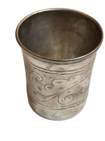 ANTIQUE HALLMARKED STERLING HEAVY SMALL KIDDISH CUP