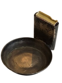 VINTAGE STERLING MATCHBOOK HOLDER WITH ATTACHED ASHTRAY