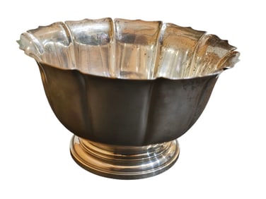 VERY HEAVY FLUTED HALLMARKED STERLING BOWL