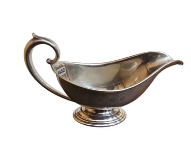 VINTAGE BEAUTIFUL GORHAM STERLING INITIALED GRAVY POURER PITCHER