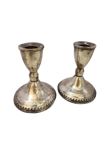 VINTAGE URCHIN CREATIONS STERLING WEIGHT CANDLESTICKS