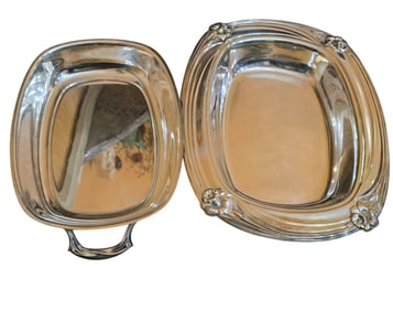 VINTAGE RODGERS BROTHERS DAFFODIL 9912 COVERED FLOWER DESIGN BOWL