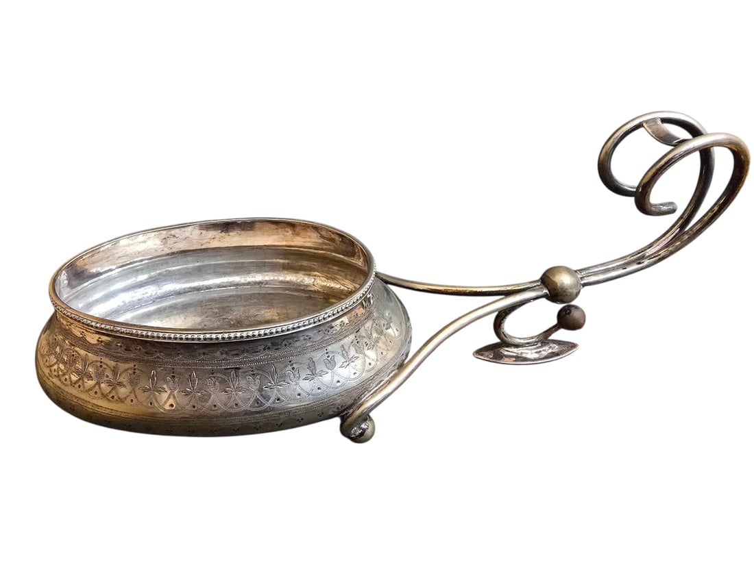 ANTIQUE HALLMARKED VICRTORIAN MARTIN HALL & CO SILVER PLATE SPOON WARMER #7674E (1 of 7)