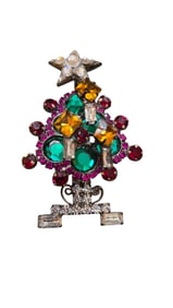 VINTAGE VRBA MINI CHRISTMAS TREE BROOCH