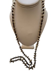 ANTIQUE RARE CRYSTAL AND MOLDED CELLULOID/RESIN? SPACERS NECKLACE