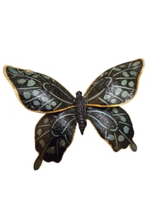 VINTAGE ENAMELED 2 TONE BUTTERFLY BROOCH