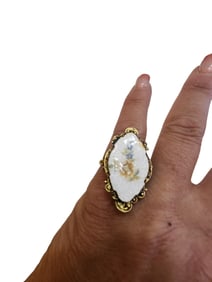 VINTAGE NOS ENAMEL ADJUSTABLE RING
