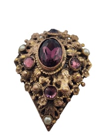ANTIQUE AUSTRO HUNGARIAN GLASS DRESS CLIP