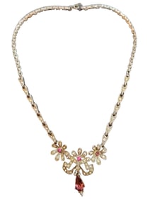 VINTAGE SIGNED ORA BEAUTIFUL RHINESTONE NECKLACE