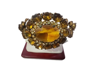 ANTIQUE FABULOUS SIGNED CZECH GLASS BRACELET