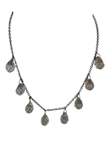 ART DECO CLEAR CRYSTAL BRIOLETTE NECKLACE