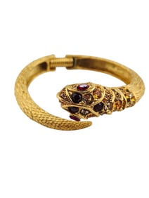 KENNETH LANE NOS VINTAGE JEWELED SNAKE BANGLE BRACELET
