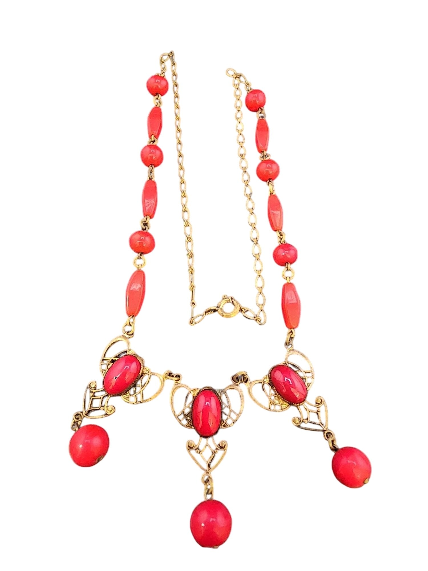 VINTAGE STUNNING CZECH GLASS NECKLACE (1 of 6)